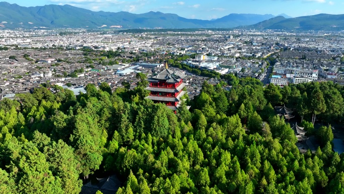 丽江古城狮子山万古楼