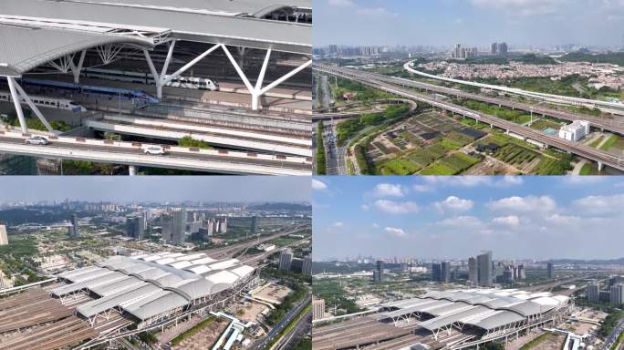 广州南站延时航拍