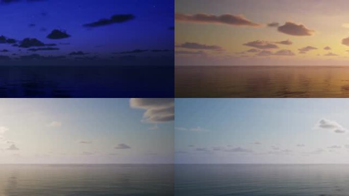水面日出海面海上日出4K
