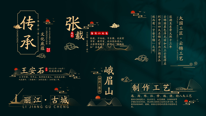 古风字幕条标题文字