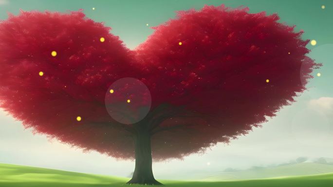 爱心树舞蹈唱歌背景视频8k宽屏