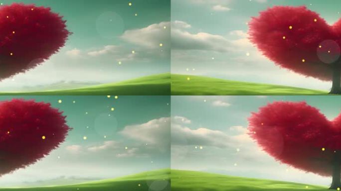 爱心树舞蹈唱歌背景视频8k宽屏