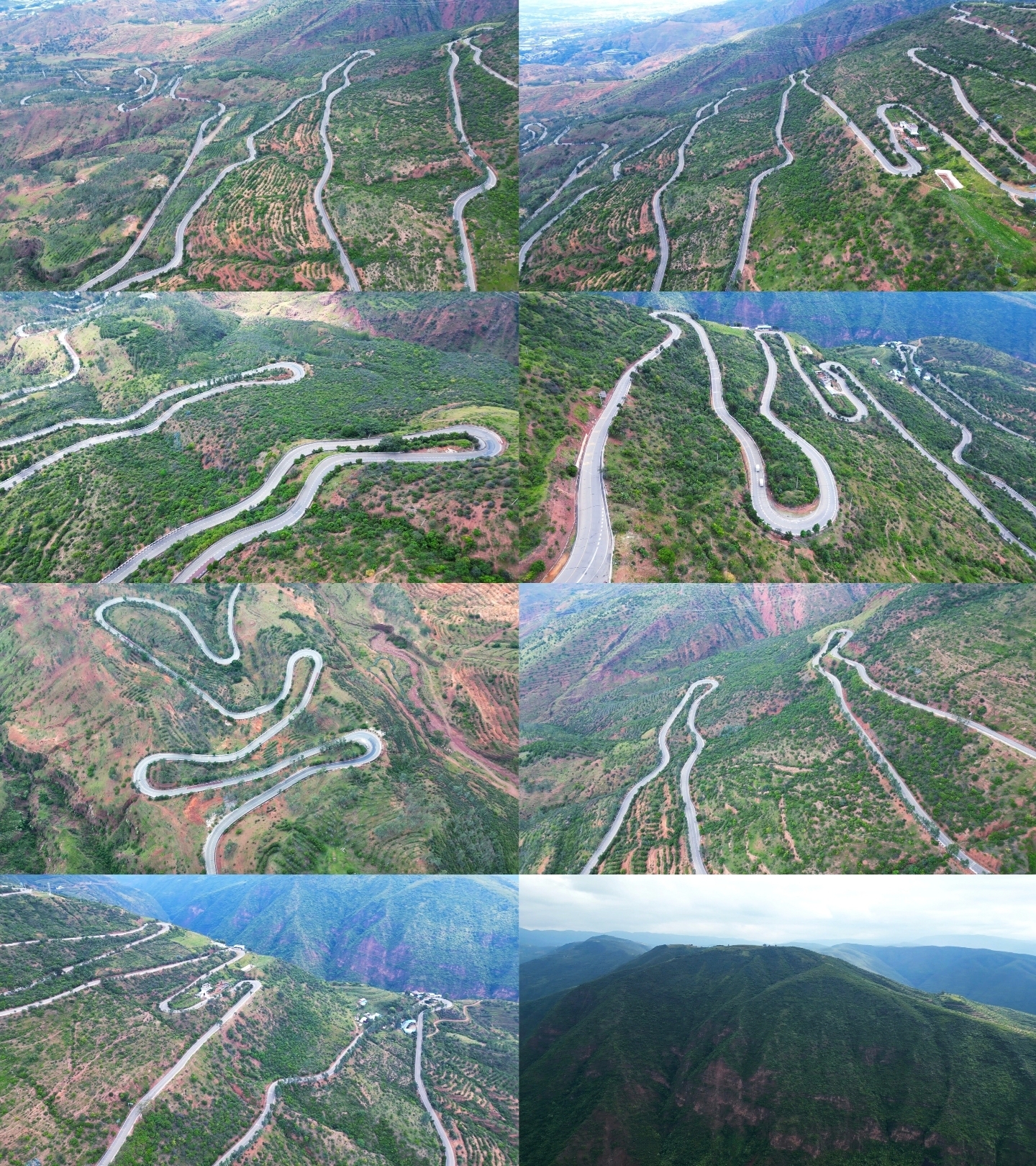 云南省108国道元谋马头山十八弯