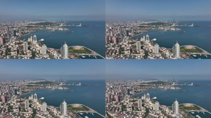 航拍青岛市南区