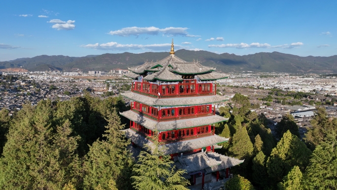 云南丽江古城 万古楼