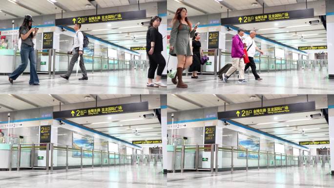 上海 地铁延时 上海地铁 人流 地铁出口