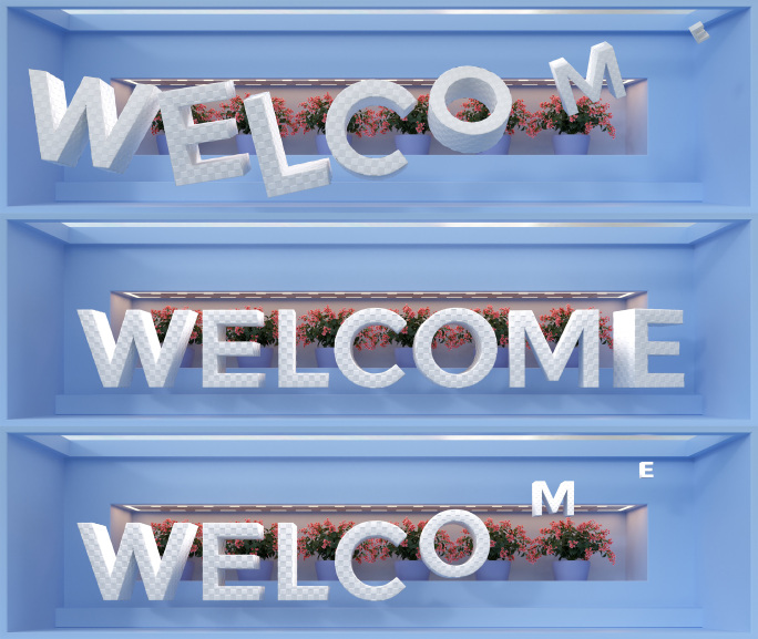 欢迎welcome宽屏裸眼3D前台素材