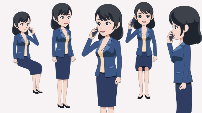 职业人物 AE模板