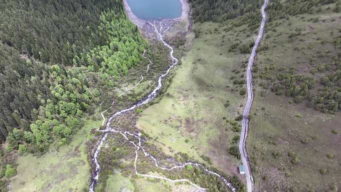 航拍四川阿坝金川情人海视频素材合集2