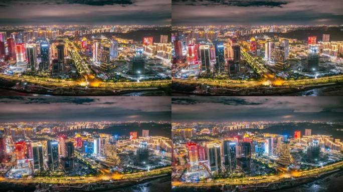 泉州东海夜景航拍延时
