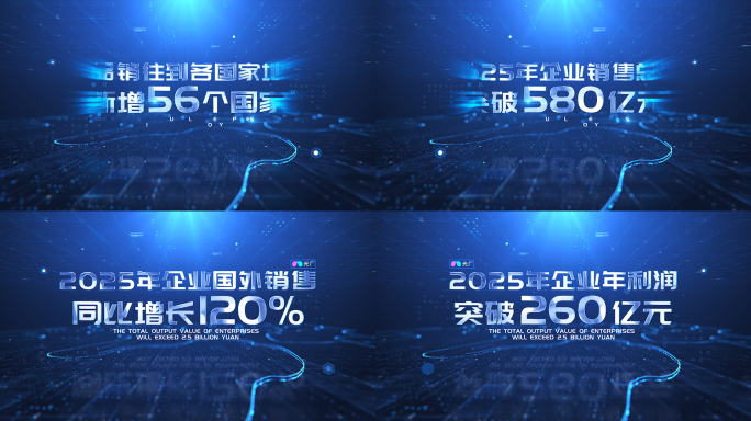企业科技数据展示数据文字包装