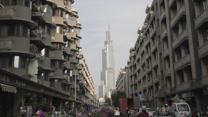 南京紫峰大厦地面延时