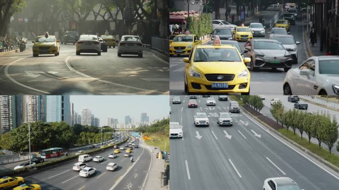 4k城市车流  汽车 交通 经济