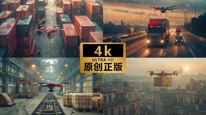 【4K】低空经济无人机穿梭低空产业