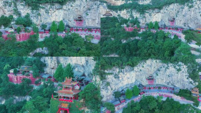 山西临汾姑射山仙洞沟景区航拍 景区宣传片