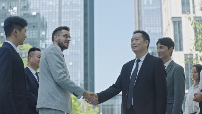 合作客户握手