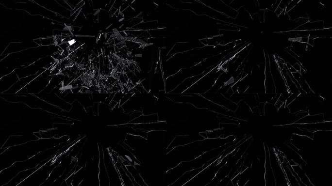 玻璃裂开破碎v04