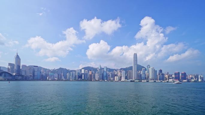 香港维多利亚港城市天际线