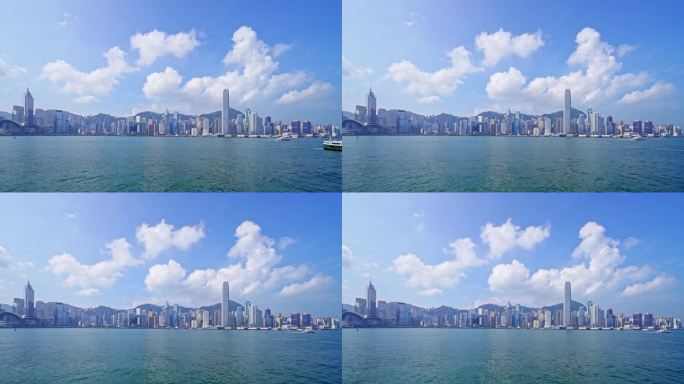 香港维多利亚港城市天际线