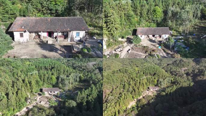 大山里的一户人家 山里的老房子
