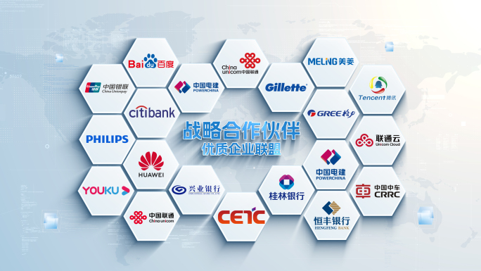企业合作伙伴战略联盟LOGO展示