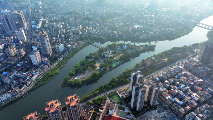 防城区清晨 防城港市政府 防城港伯南公园