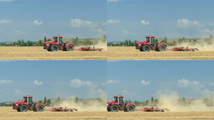 拖拉机耕地