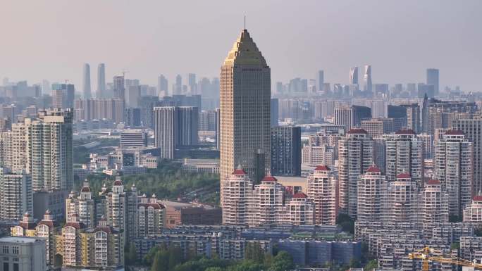 杭州市萧山主城区地标建筑4k素材