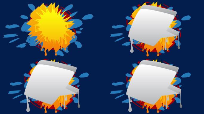 时尚涂鸦语音泡泡动画。抽象现代信息标牌街头艺术装饰视频