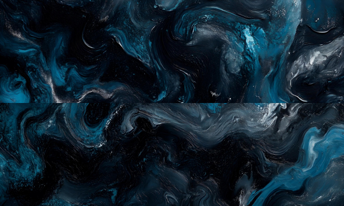 古风意境蓝绿色水墨流动背景宽