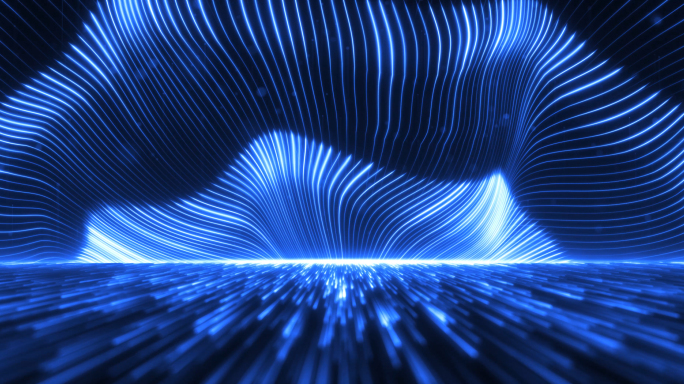 8k大气蓝色粒子舞台背景02