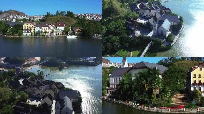 博罗哈施塔特小镇航拍（惠州风光）