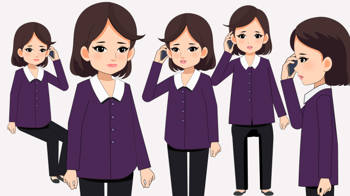 妇女人物 AE模板