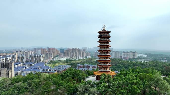 岳阳 圣安古寺-万佛宝塔