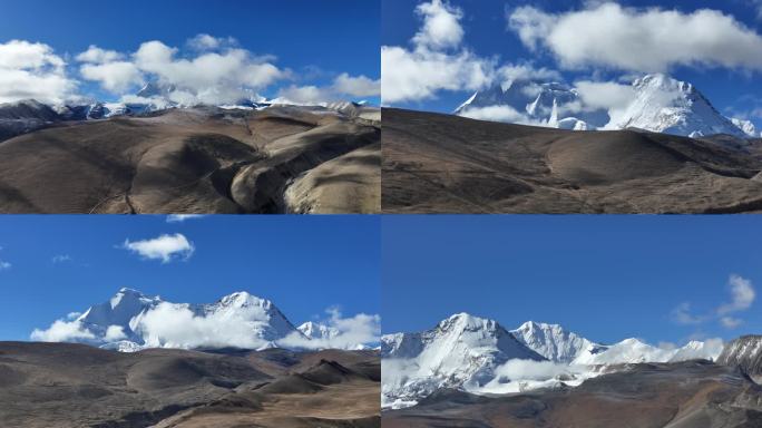 西藏山南洛扎县 库拉岗日雪山4K延时航拍