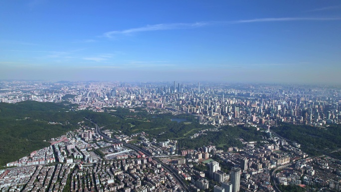 广州城市地标鸟瞰大全景