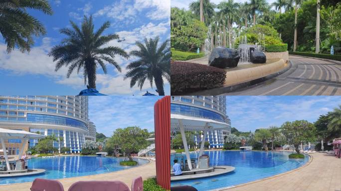 无边泳池 沙滩 酒店 旅游 度假