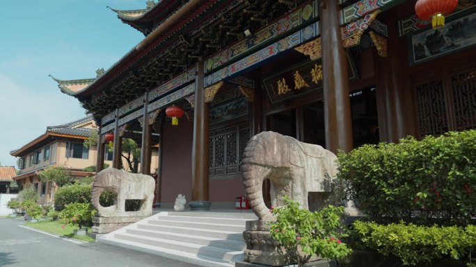 义乌佛堂双林寺晴天素材