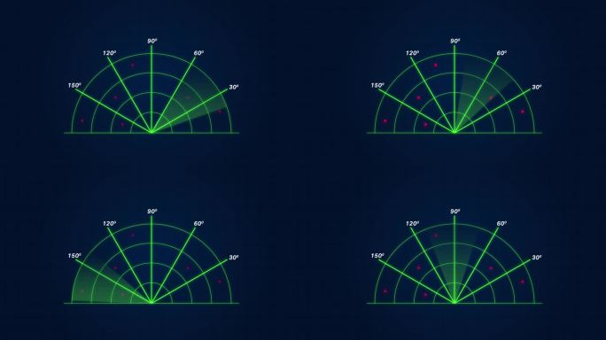 雷达声纳与目标在地图上，现代潜艇雷达声纳，传感器雷达