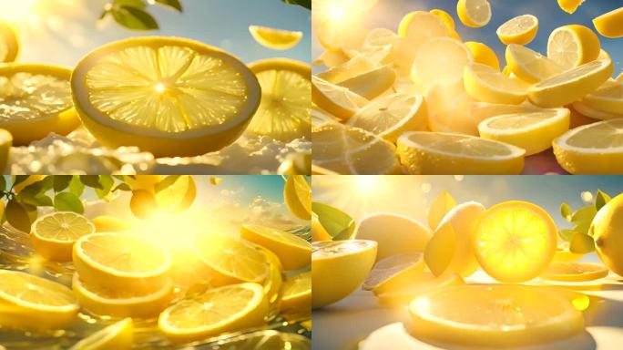 创意抽象柠檬片 柠檬