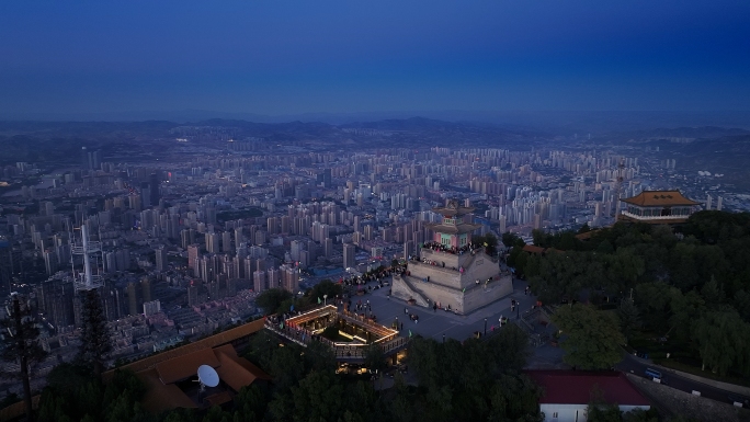 兰州兰山 三台阁夜景