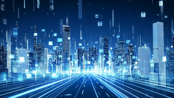 科技智慧城市ai科技背景大数据人工智能