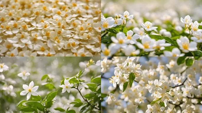 茉莉花 茉莉盛开 特写茉莉花