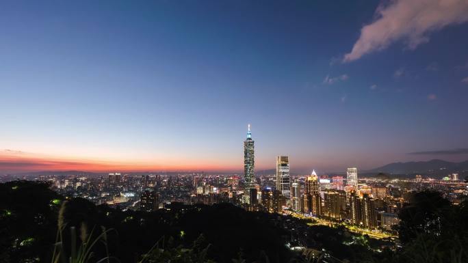 中国台湾台北101延时