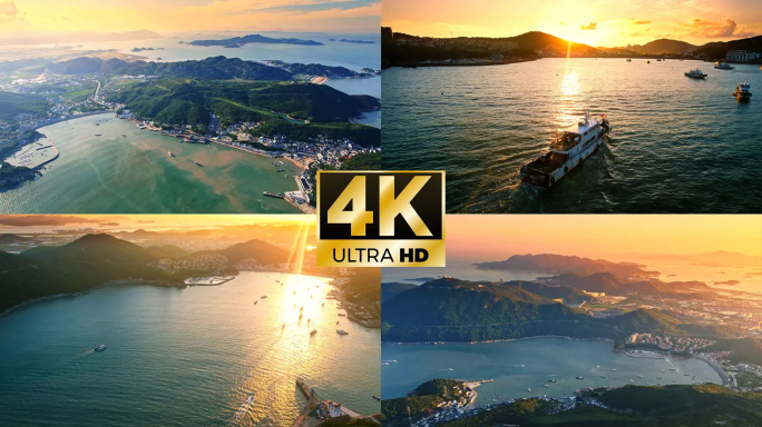 海边日出日落海岛夕阳