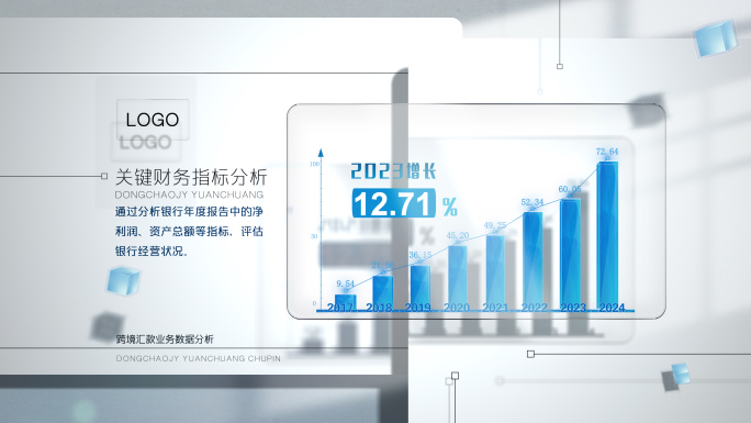 简洁干净图表直方图
