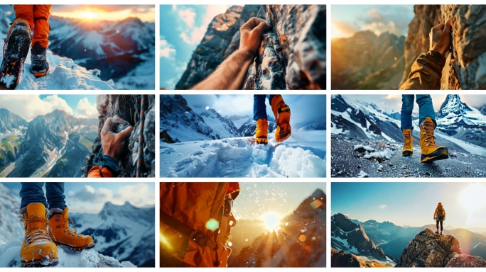 06登山者攀登雪山