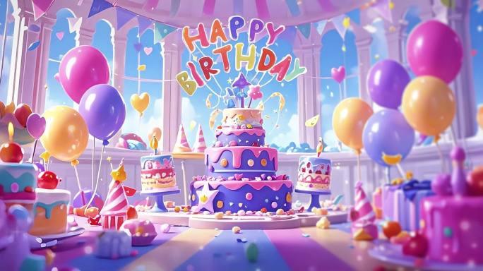 生日快乐生日蛋糕祝福视频