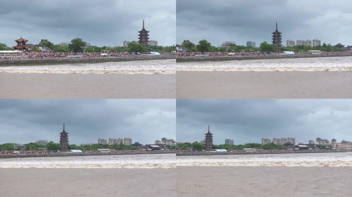 浙江嘉兴海宁盐官钱塘江大潮