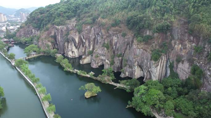 绍兴东湖公园航拍